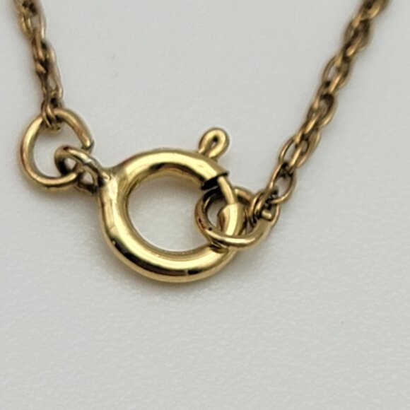 Vtg. 14K Yellow Gold Filled Floral Embossed Photo Locket Pendant Necklace 19.5" - Picture 5 of 9